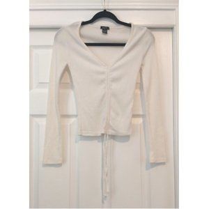 rue21 Cream White Drawstring Sweater